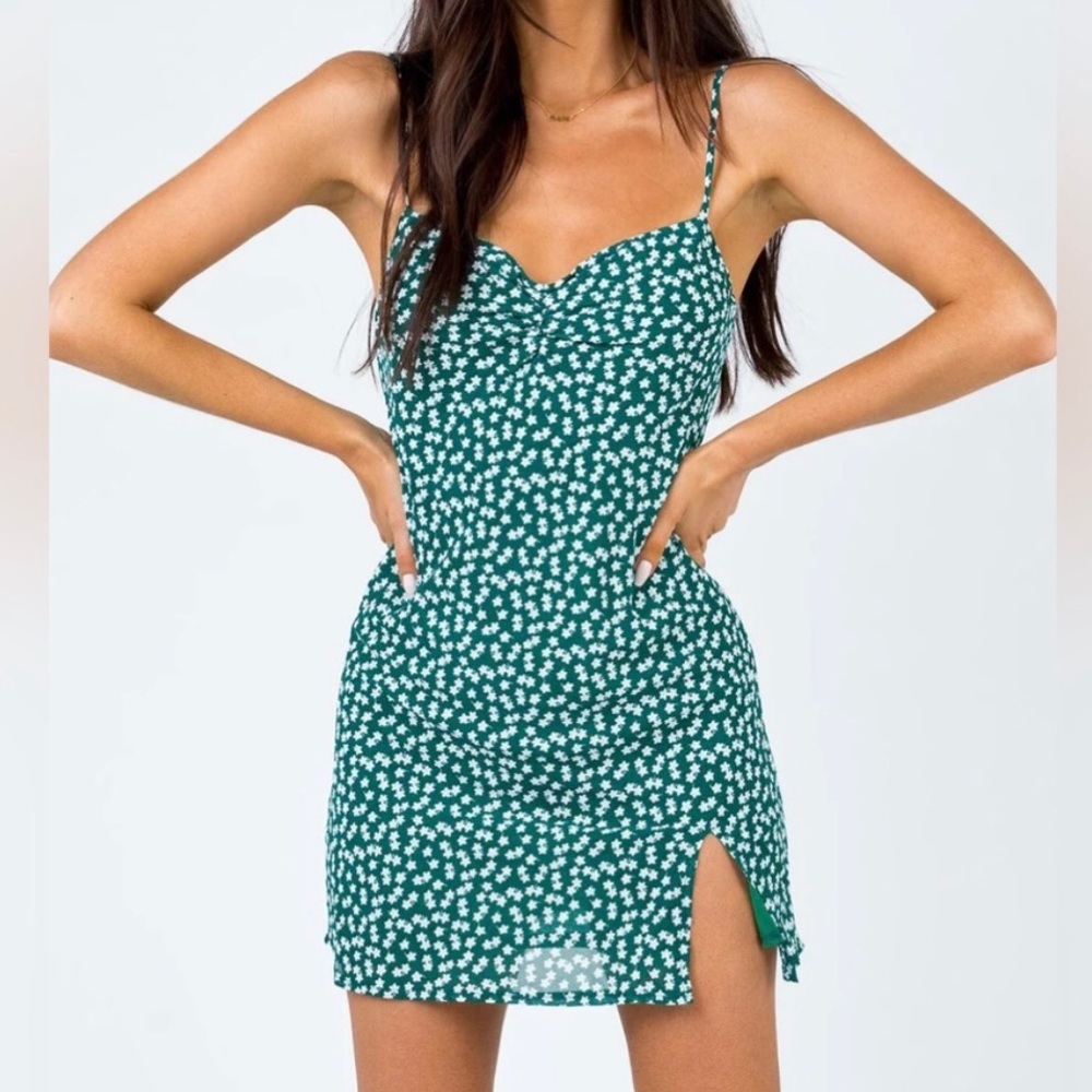 Princess Polly Cylia Mini Dress Forest Green